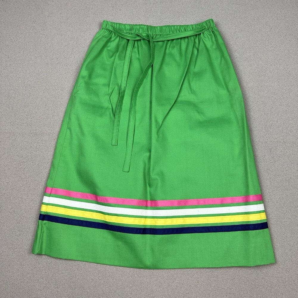 VTG Sanibel Sport Womens Skirt Sz Large Striped Preppy Florida Retro Mod